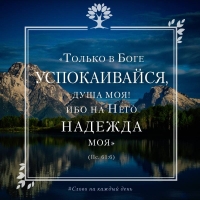 «Только в Боге успокаивайся, душа моя! ибо на Него надежда моя» (Пс. 61:6)